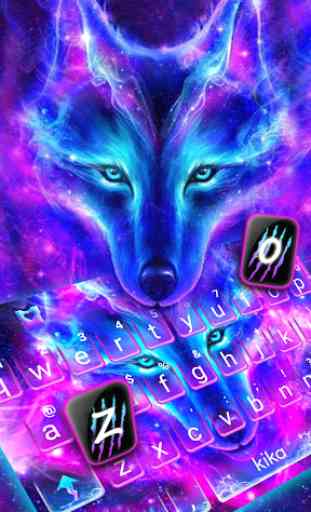 Galaxy Wild Wolf Keyboard Theme 2