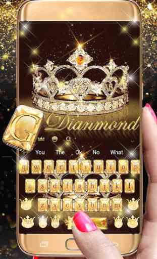 Gold diamond crown Keyboard Theme 1