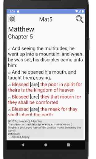 KJV Bible in-text Strong definition, No Ads & free 2
