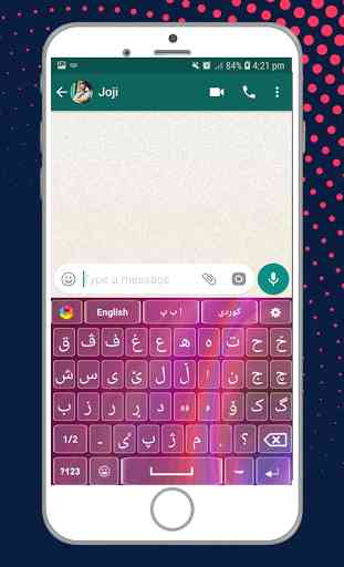 Kurdish English Keyboard Color Background & Emoji 1
