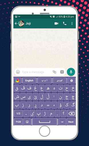 Kurdish English Keyboard Color Background & Emoji 2