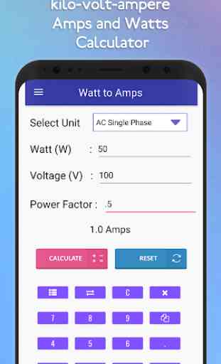 kva / amps / watts calculator 2