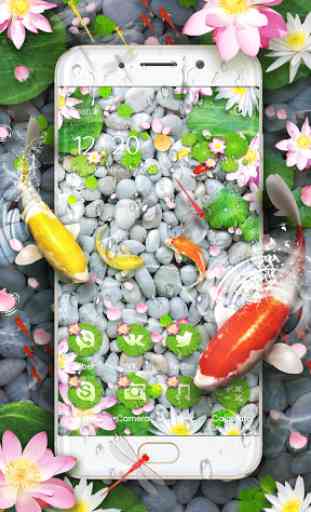 Lively Koi Fish 3D Theme 1