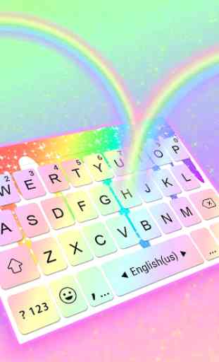Rainbow Fonts word Keyboard Theme 1