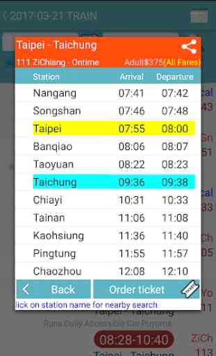 Taiwan Railway Timetable 3