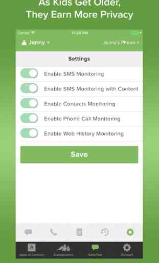Text Monitoring Parental Control App: SaferKid 3