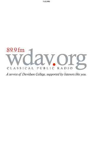 WDAV Classical Public Radio App 4