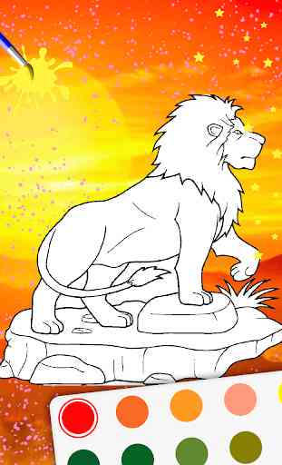 Animal Coloring Games: King Zoo coloring book Lion 2