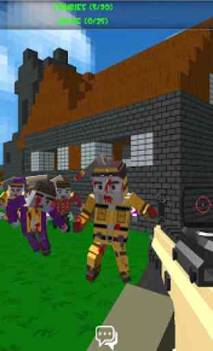 Blocky shooting war game: combat cubic arena 2