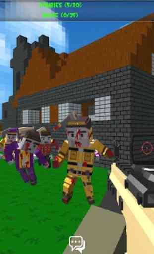 Blocky shooting war game: combat cubic arena 4