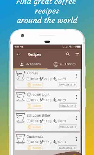 Brew Timer : Find Coffee Recipes&Make Great Coffee 2