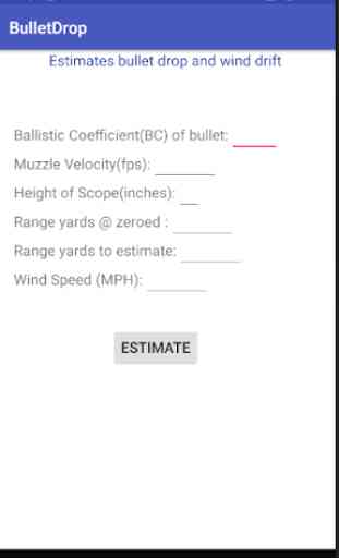 Bullet Drop Estimation 2