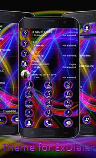 Dialer Neon Abstract Theme for Drupe or ExDialer 1