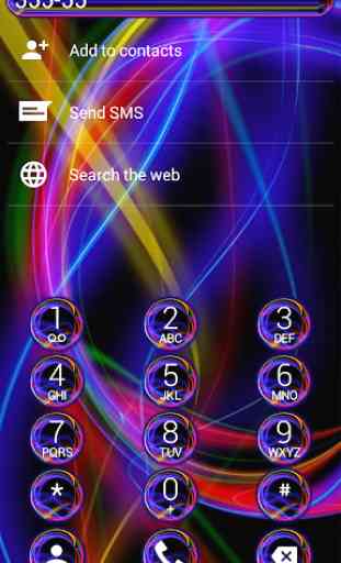 Dialer Neon Abstract Theme for Drupe or ExDialer 3