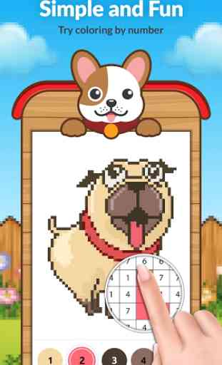 Dog Pixel Art Paint by Numbers 2