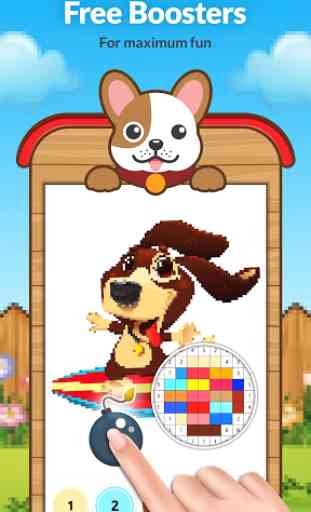 Dog Pixel Art Paint by Numbers 4