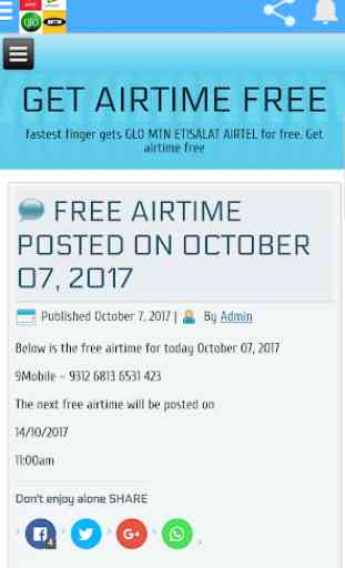 GET AIRTIME FREE 1