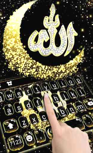 Glitter Allah Keyboard Theme 1