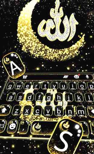 Glitter Allah Keyboard Theme 2