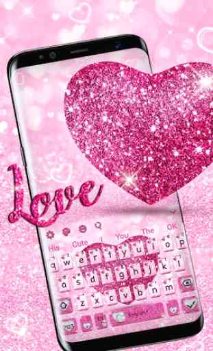 Glitter Love Heart Keyboard 1