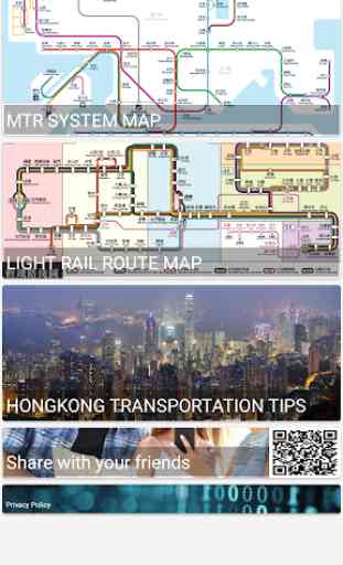 HONGKONG METRO MTR, LIGHT RAIL MAP 1