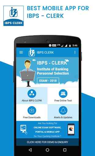 IBPS Clerk Banking Exam - Free Online Mock Tests 1