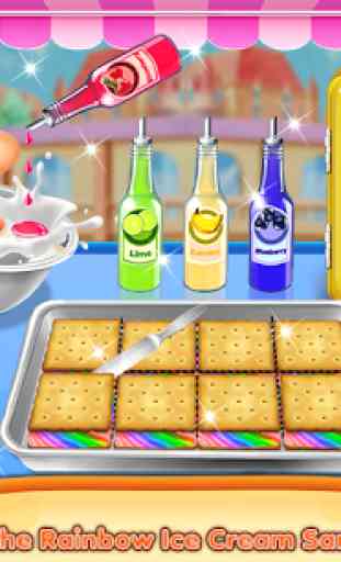 Ice Cream Rolls Maker- Rainbow Sandwich Food Stall 4
