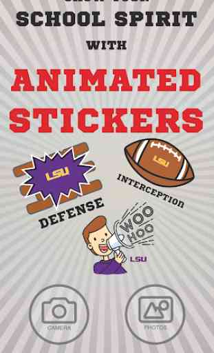 LSU Tigers Animated Selfie Stickers 1