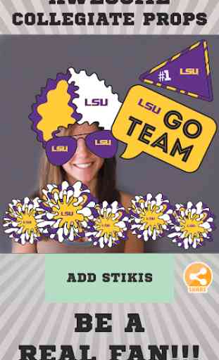 LSU Tigers Selfie Stickers 2