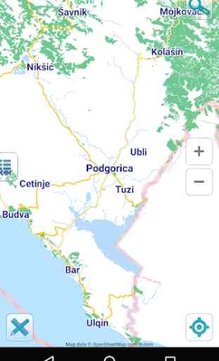Map of Montenegro offline 1
