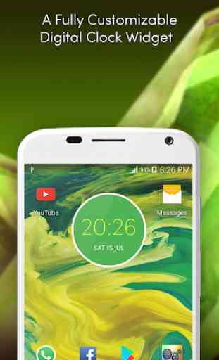 Moto Z2 Play Digital Clock Widget Unlocked 2