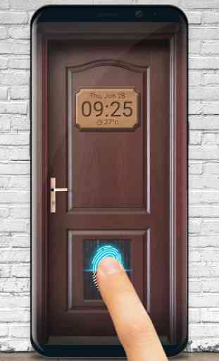 Open-door fingerprint style lock screen for prank 1
