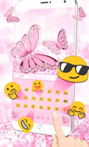 Pink Diamond Butterfly Keyboard 2
