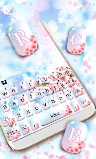 Pink Glass Sakura Keyboard Theme 2