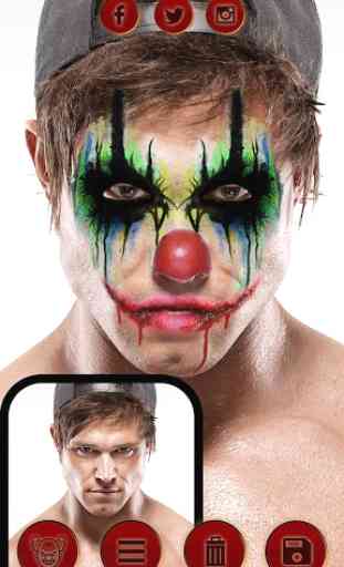 Scary Clown Face Maker - Creepy Photo Effects 1