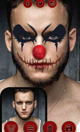 Scary Clown Face Maker - Creepy Photo Effects 2