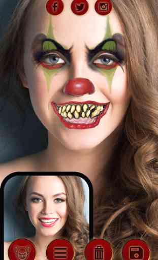 Scary Clown Face Maker - Creepy Photo Effects 3