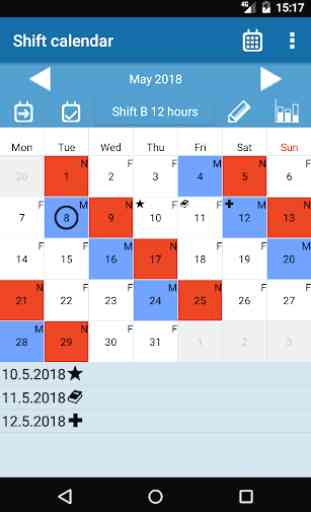 Shift calendar 1