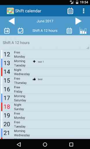 Shift calendar 2