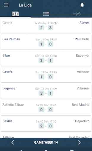 Spain Football League. LA LIGA live scores matches 1