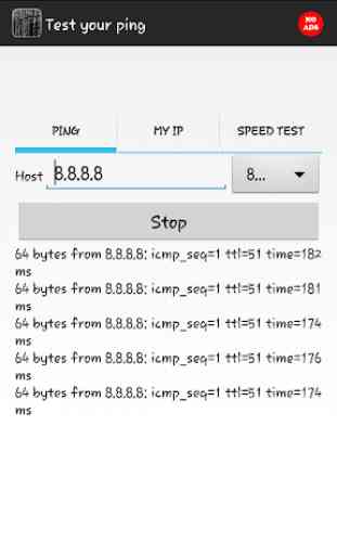 Test your ping 1