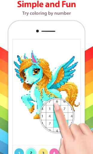 Unicorn Coloring Book - Color by Number 2