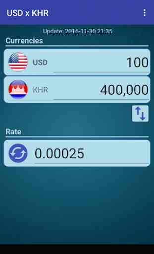 US Dollar to Cambodian Riel 1
