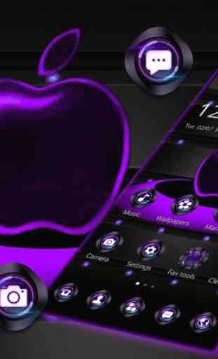 Violet Neon Apple Tech Theme 1