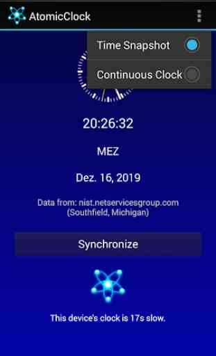 Atomic Clock - Exact Atomic Time from US NIST 3
