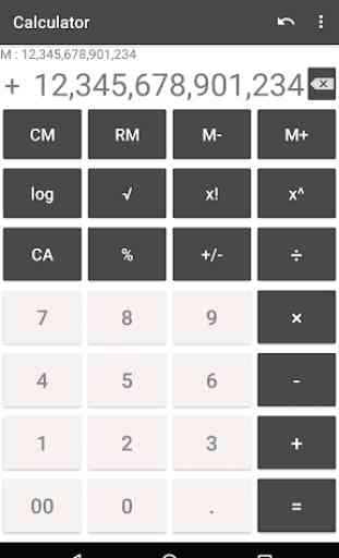 Calculator with many digit (Long number) 1
