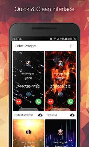 Color Call Phone Flash - Call Screen Theme 1