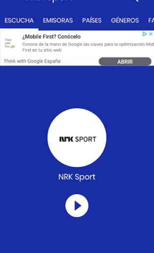 DAB NRK Sport Radio App 1