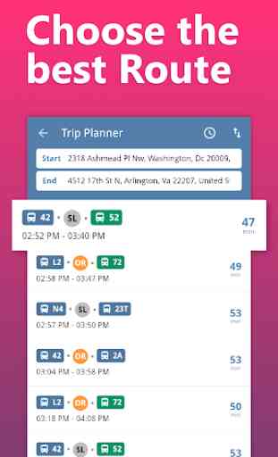 DC Transit : WMATA Metro & Bus Tracker App 3
