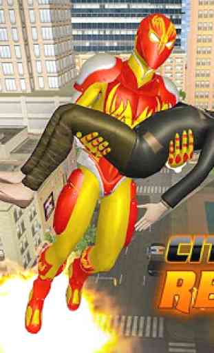 Flame Hero Flying Superhero City Rescue Mission 3